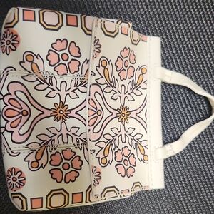 Tory Burch HIX Garden Patterned Mini Hand Bag - Pink and Cream